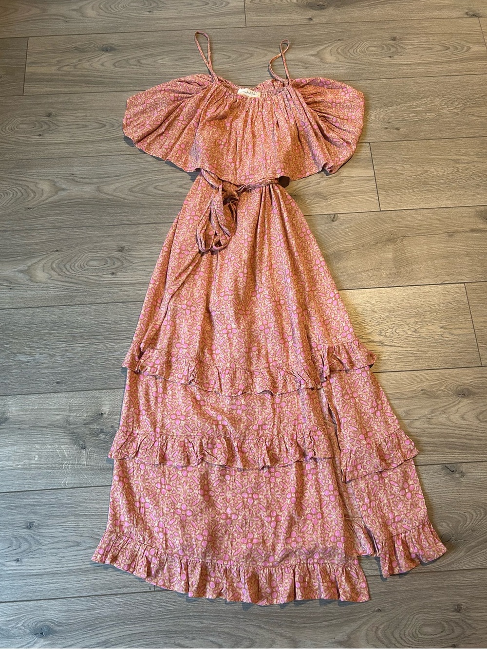 One Loved Babe Gone Wild Boho Tiered Maxi Dress Size Large New